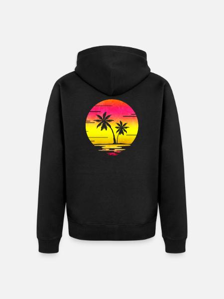 Strand - Unisex Premium Bio Zip Hoodie - Schwarz