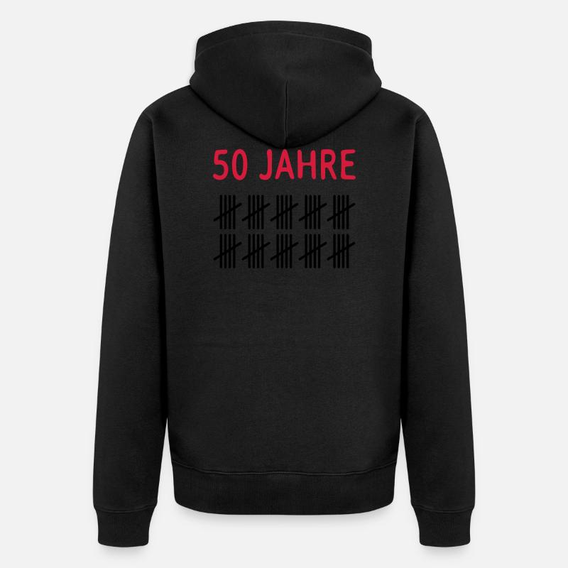50 ans - Veste à capuche bio Premium Unisexe - noir