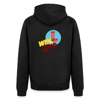 Sieger Epos Zocker Pc esports Konsole Gamer - Unisex Premium Bio Zip Hoodie - Schwarz - Hinten - Nico (187cm)