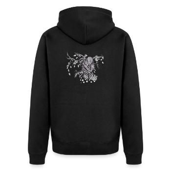 L'amour de la journée des femmes - Veste à capuche bio Premium Unisexe - noir - Dos - Nico (187cm)