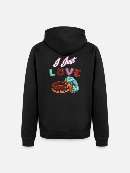 Donut - Unisex Premium Bio Zip Hoodie - Schwarz