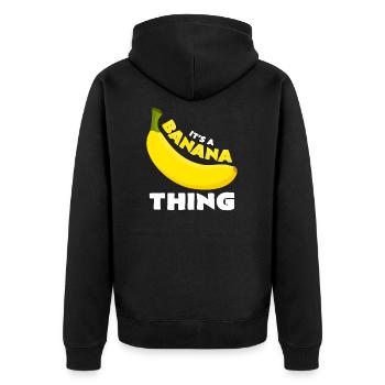 bananes - Veste à capuche bio Premium Unisexe - noir - Dos - Nico (187cm)