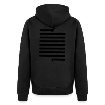 Daaaaaa chien, teckel, chien, chiens - Veste à capuche bio Premium Unisexe - noir - Dos - Nico (187cm)