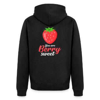 fraise - Veste à capuche bio Premium Unisexe - noir - Dos - Nico (187cm)
