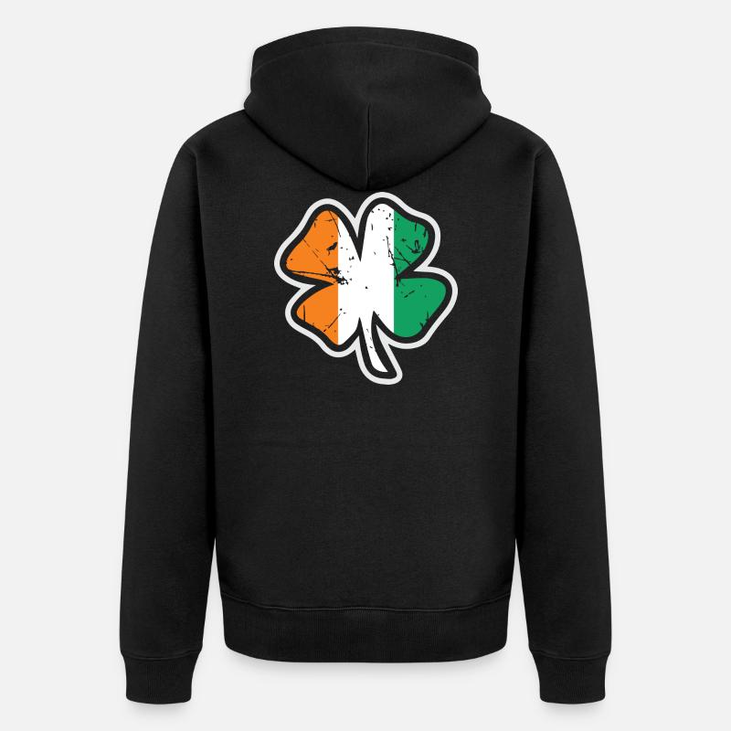 Drapeau irlandais - Veste à capuche bio Premium Unisexe - noir