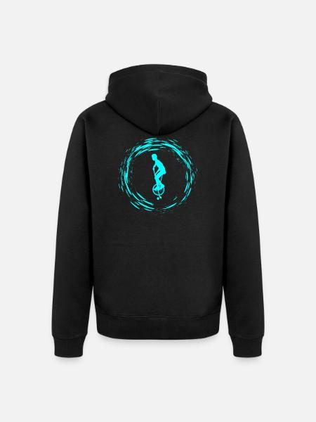 Hockey monocycle - Veste à capuche bio Premium Unisexe - noir