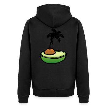 Vacances Caribbean Palm Lonely Avocado Island - Veste à capuche bio Premium Unisexe - noir - Dos - Nico (187cm)