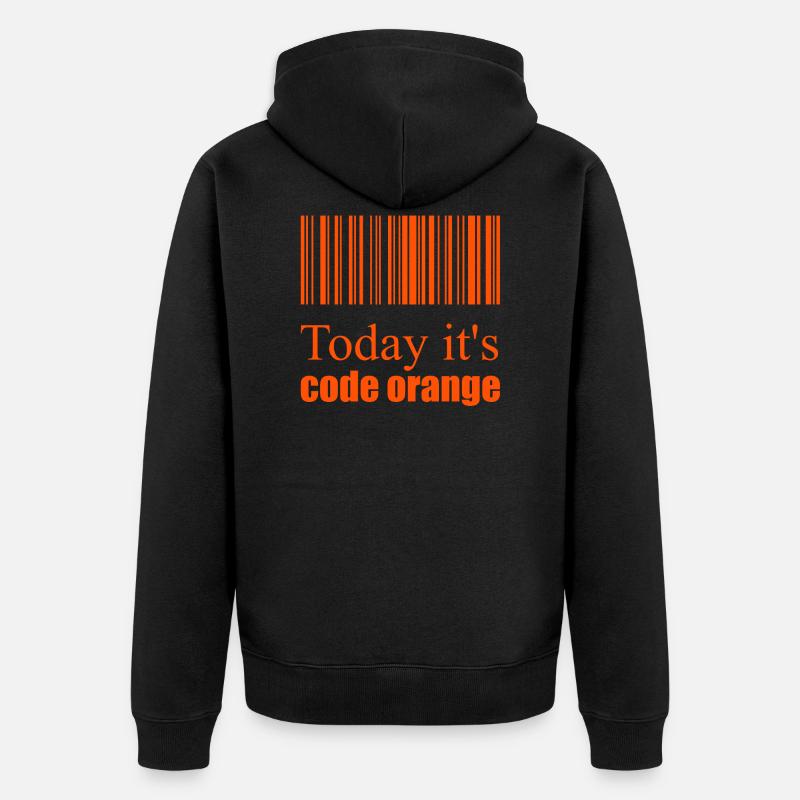 Code orange - Unisex Premium Bio Zip Hoodie - Schwarz