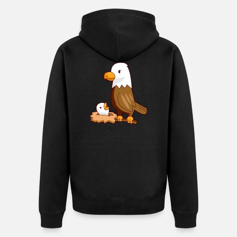 Nid d'aigle aigle bébé - Veste à capuche bio Premium Unisexe - noir