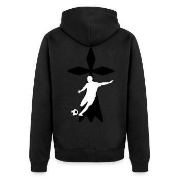football bretagne - Veste à capuche bio Premium Unisexe - noir - Dos - Nico (187cm)