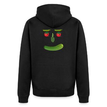 Concombre Légumes - Veste à capuche bio Premium Unisexe - noir - Dos - Nico (187cm)
