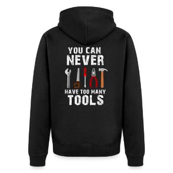 Craftsman tool: amélioration de l'habitat - Veste à capuche bio Premium Unisexe - noir - Dos - Nico (187cm)