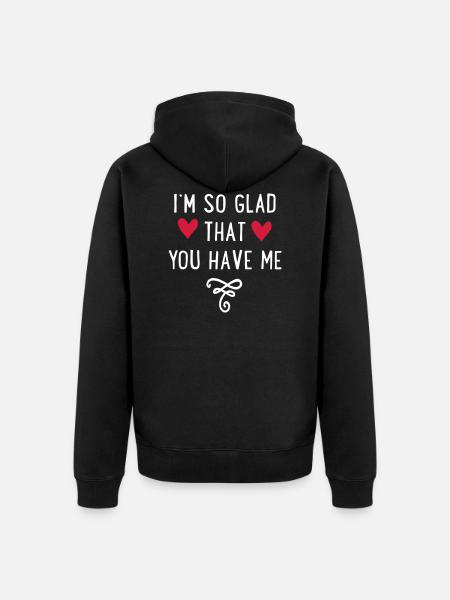 Liebe - Unisex Premium Bio Zip Hoodie - Schwarz