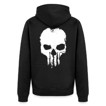 Cadeau d'horreur crâne crâne - Veste à capuche bio Premium Unisexe - noir - Dos - Nico (187cm)