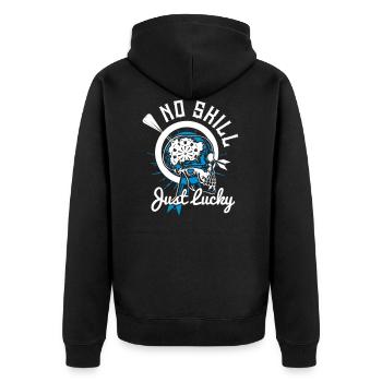Aucune compétence juste chanceux - Veste à capuche bio Premium Unisexe - noir - Dos - Nico (187cm)