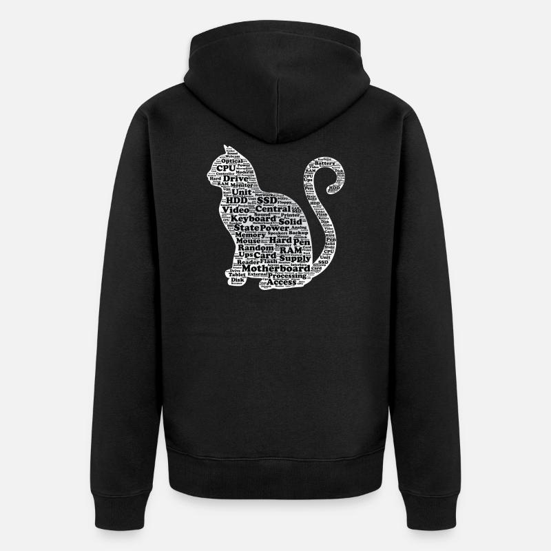 Hardware Cat - Veste à capuche bio Premium Unisexe - noir