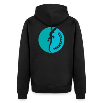 Lézard Formentera - Veste à capuche bio Premium Unisexe - noir - Dos - Nico (187cm)
