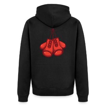 Gants de boxe - Veste à capuche bio Premium Unisexe - noir - Dos - Nico (187cm)