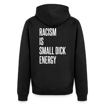 Racisme dit - Veste à capuche bio Premium Unisexe - noir - Dos - Nico (187cm)