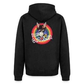 Pays catalan - Veste à capuche bio Premium Unisexe - noir - Dos - Nico (187cm)