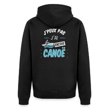 canoë - Veste à capuche bio Premium Unisexe - noir - Dos - Nico (187cm)