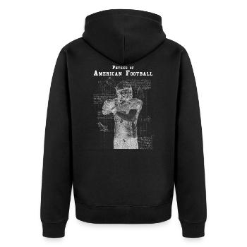 Football américain - Veste à capuche bio Premium Unisexe - noir - Dos - Nico (187cm)