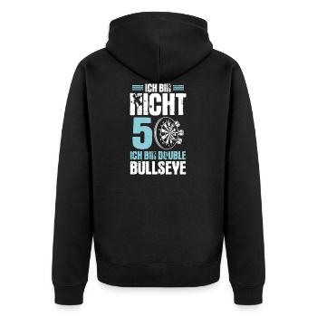 50. Geburtstag Angler Vintage 50 Jahre - Unisex Premium Bio Zip Hoodie - Schwarz - Hinten - Nico (187cm)