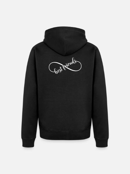 Best friends - Unisex Premium Organic Zip Hoodie - black