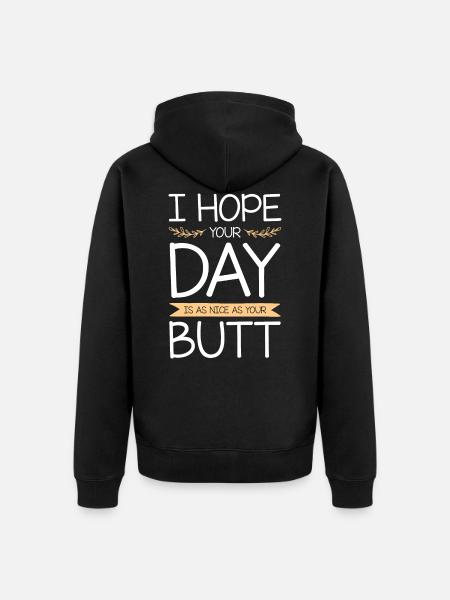 Blagues drôles - Veste à capuche bio Premium Unisexe - noir