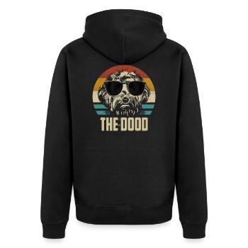 Goldendoodle Dog The Dood Cadeau rétro drôle - Veste à capuche bio Premium Unisexe - noir - Dos - Nico (187cm)