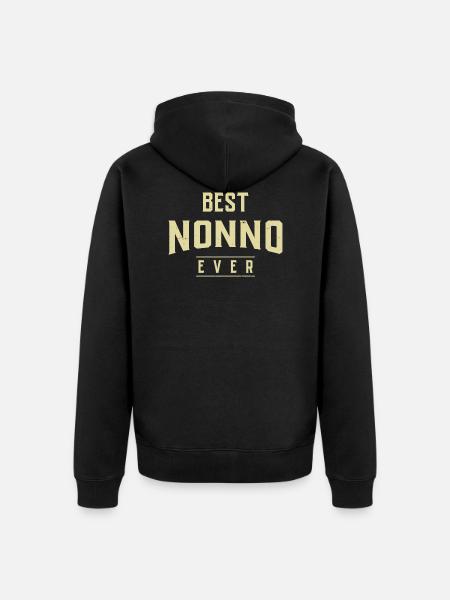 Best Nonno Ever - Unisex Premium Organic Zip Hoodie - black