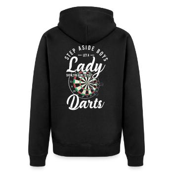 Dart - Veste à capuche bio Premium Unisexe - noir - Dos - Nico (187cm)