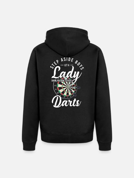 Darts - Unisex Premium Organic Zip Hoodie - black