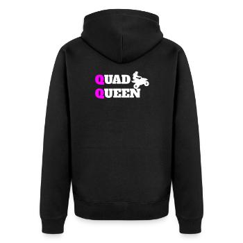 Quad ATV UTV Offroad Racing - Unisex Premium Organic Zip Hoodie - black - Back - Nico (187cm)