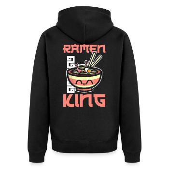 Roi Ramen - Veste à capuche bio Premium Unisexe - noir - Dos - Nico (187cm)