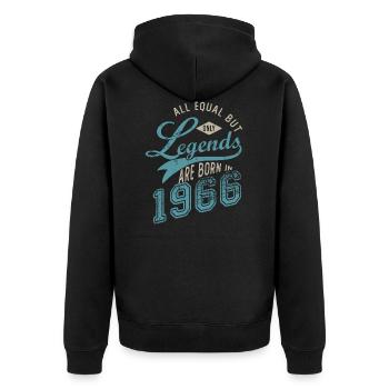 LEGEND ARE BORN IN 1966 cadeau anniversaire 56 ans - Veste à capuche bio Premium Unisexe - noir - Dos - Nico (187cm)