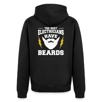 Electrician Electrical Engineering Electrical Engineer Bart - Unisex Premium Organic Zip Hoodie - black - Back - Nico (187cm)