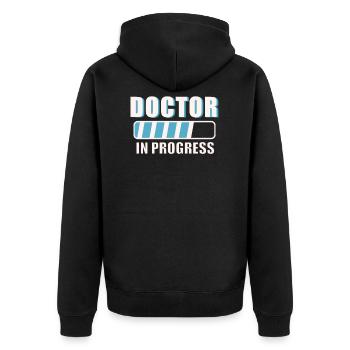 Docteur Docteur Travail Médecins - Veste à capuche bio Premium Unisexe - noir - Dos - Nico (187cm)