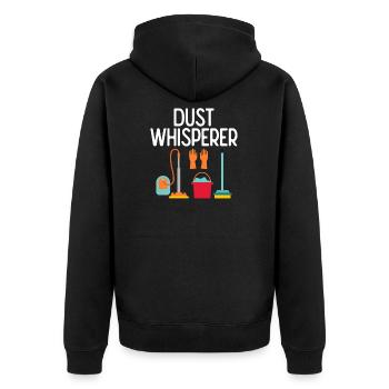Dust Whisperer Housekeepers Maid Services - Veste à capuche bio Premium Unisexe - noir - Dos - Nico (187cm)
