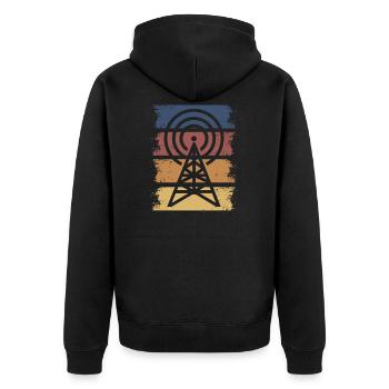 Amateur radio amateur funker radio radio amateur radio radio - Veste à capuche bio Premium Unisexe - noir - Dos - Nico (187cm)