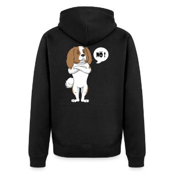 Cavalier King Charles Nö - Cavalier King Charles - Unisex Premium Organic Zip Hoodie - black - Back - Nico (187cm)