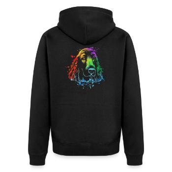 Cocker cocker Spaniel chien amoureux des chiens - Veste à capuche bio Premium Unisexe - noir - Dos - Nico (187cm)
