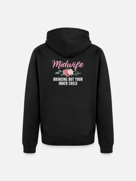 Ditt indre barn Jordmor Jordmor Doula Jordmor - Premium økologisk unisex-hettejakke - svart