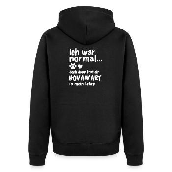 Hovawart Hund Hundehalter Pfote Lustige Hunde - Unisex Premium Bio Zip Hoodie - Schwarz - Hinten - Nico (187cm)