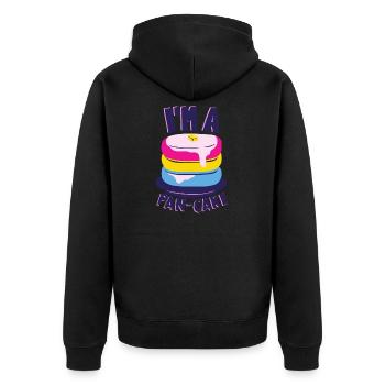 Pansexual Pride Flag LGBT Gay LGBTQ Awareness - Unisex Premium Organic Zip Hoodie - black - Back - Nico (187cm)