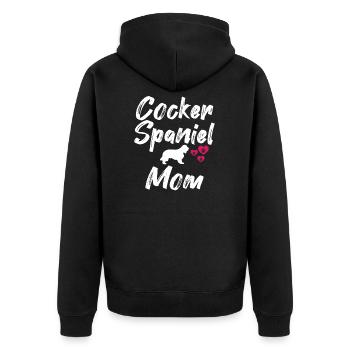 Cocker Spaniel Dog Maman Maman Maman Pet Lover - Veste à capuche bio Premium Unisexe - noir - Dos - Nico (187cm)