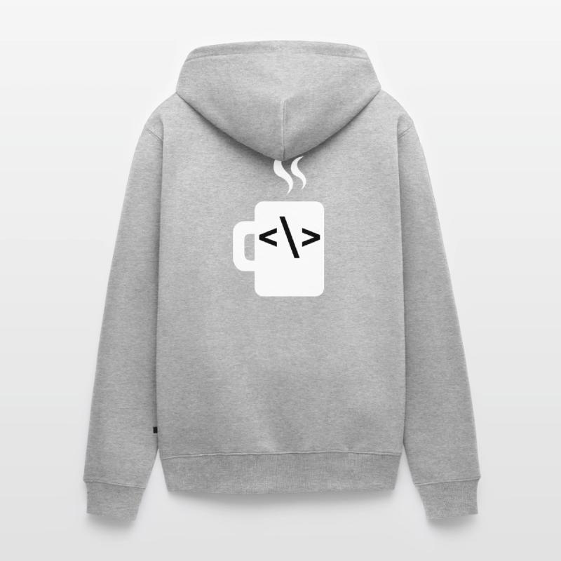 JavaScript Code Developer Developer Coffee Java Veste à capuche bio Premium Unisexe