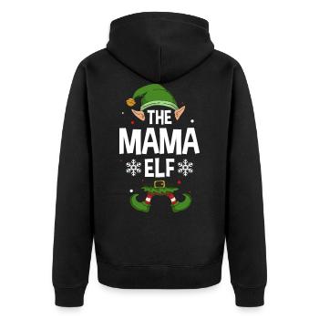 Le groupe familial Mama Elf Party Matching Mother - Veste à capuche bio Premium Unisexe - noir - Dos - Nico (187cm)