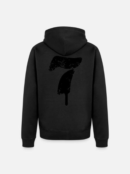 7 Symbole numérique - Veste à capuche bio Premium Unisexe - noir