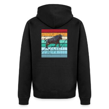 Crypto Trading Hodl Stock Market Chart Bitcoin - Unisex Premium Organic Zip Hoodie - black - Back - Nico (187cm)